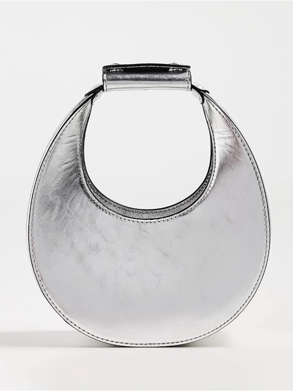 STAUD Good Night Moon Bag | Silver Crescent Purse | Handbag | New with Tags NWT